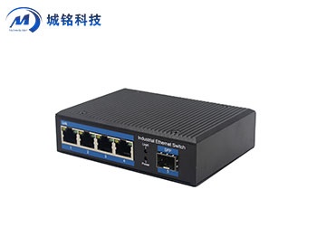 百兆1光4電工業級以太網交換機 CM14F-SFP 